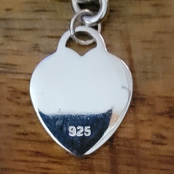 Silver Plated Toggle And Heart Necklace - Picture 3 of 3